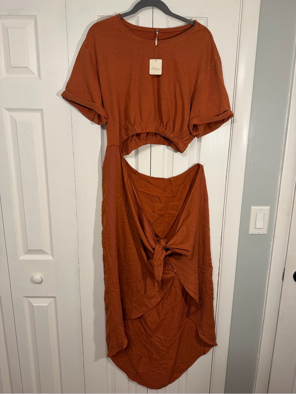 NWT Free People Rae Maxi Dress XL Siena Orange